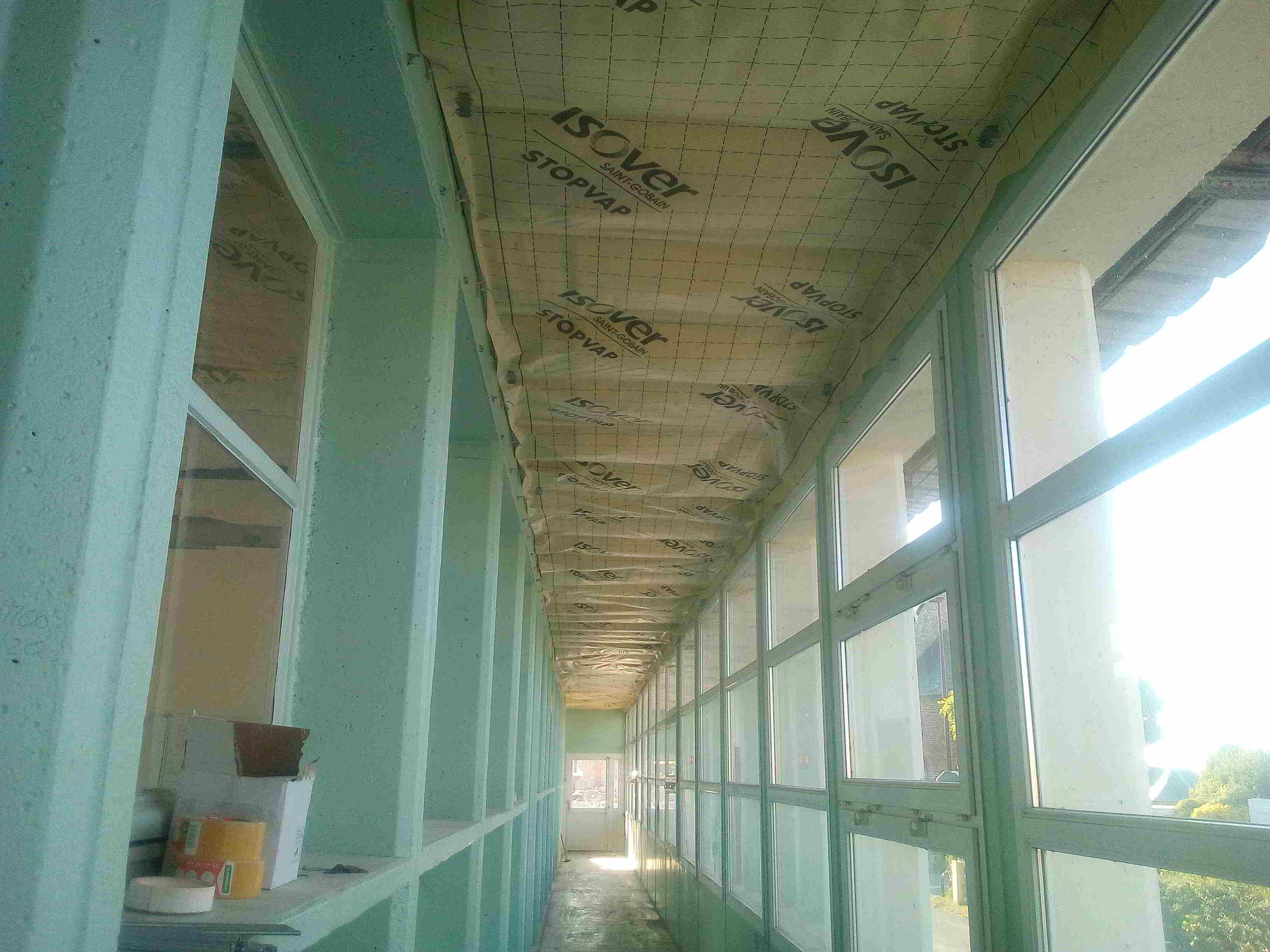 Isolation du plafond du couloir