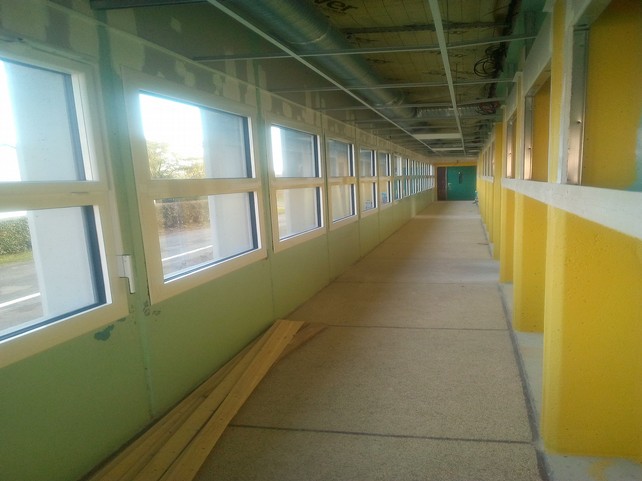 Le couloir avec ses nouvelles fenêtres