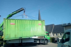 Arrivée du container de stockage